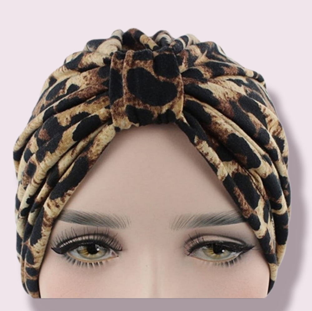 Ever Fairy Handmade Leopard Print Hat Turb…